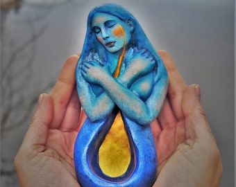 Inner Light, Healing Art Statue, Sculpture by Debra Bernier, Shaping Spirit