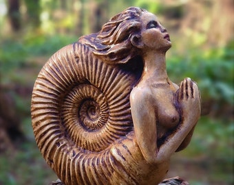 Ammonite Woman, Ancient Spirit Sculpture, by Debra Bernier, Shaping Spirit