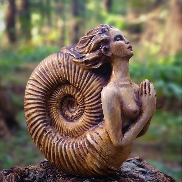 Ammonite Woman, Ancient Spirit Sculpture, by Debra Bernier, Shaping Spirit