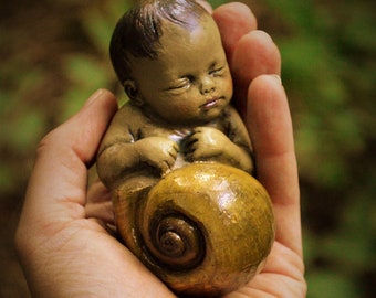Snail Baby, Garden Spirit, by Shaping Spirit, Debra Bernier