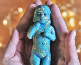 Kintsugi Child, Childhood Healing Statue By Debra Bernier, Shaping Spirit