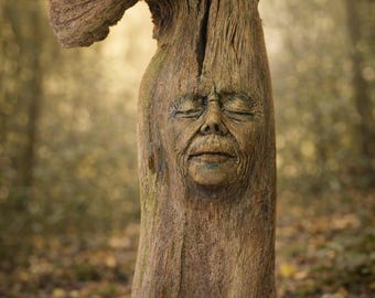 Verkocht en gereserveerd VOOR LOIS Wind, golven en hout, drijfhout Being van Debra Bernier, Shaping Spirit