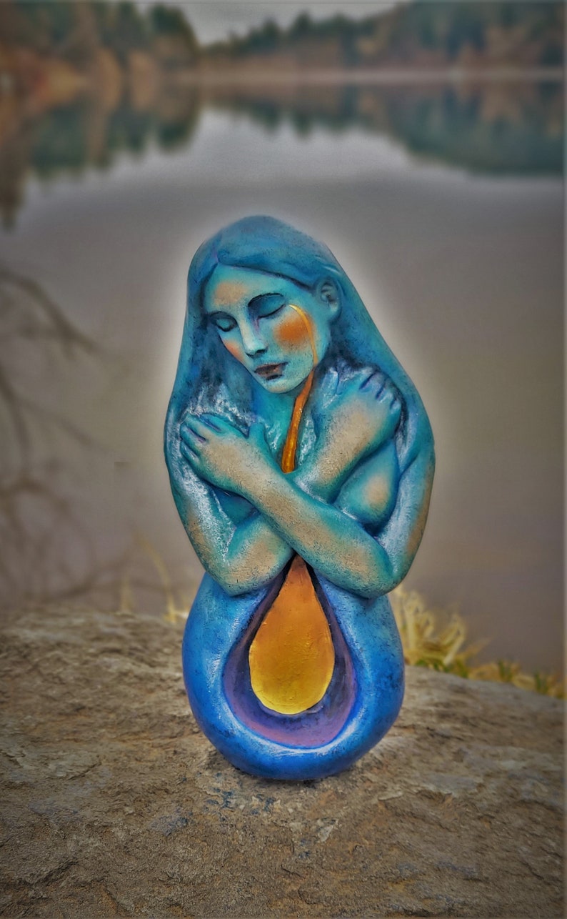 Inner Light, Healing Art Statue, Sculpture by Debra Bernier, Shaping Spirit image 5