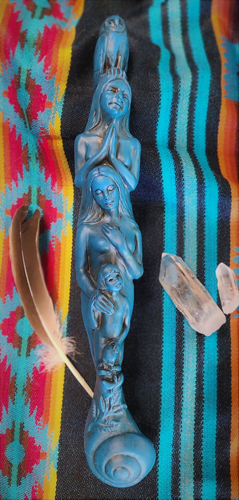 Totem Of Woman, Generation Sculpture, Talking Stick by Shaping Spirit image 1