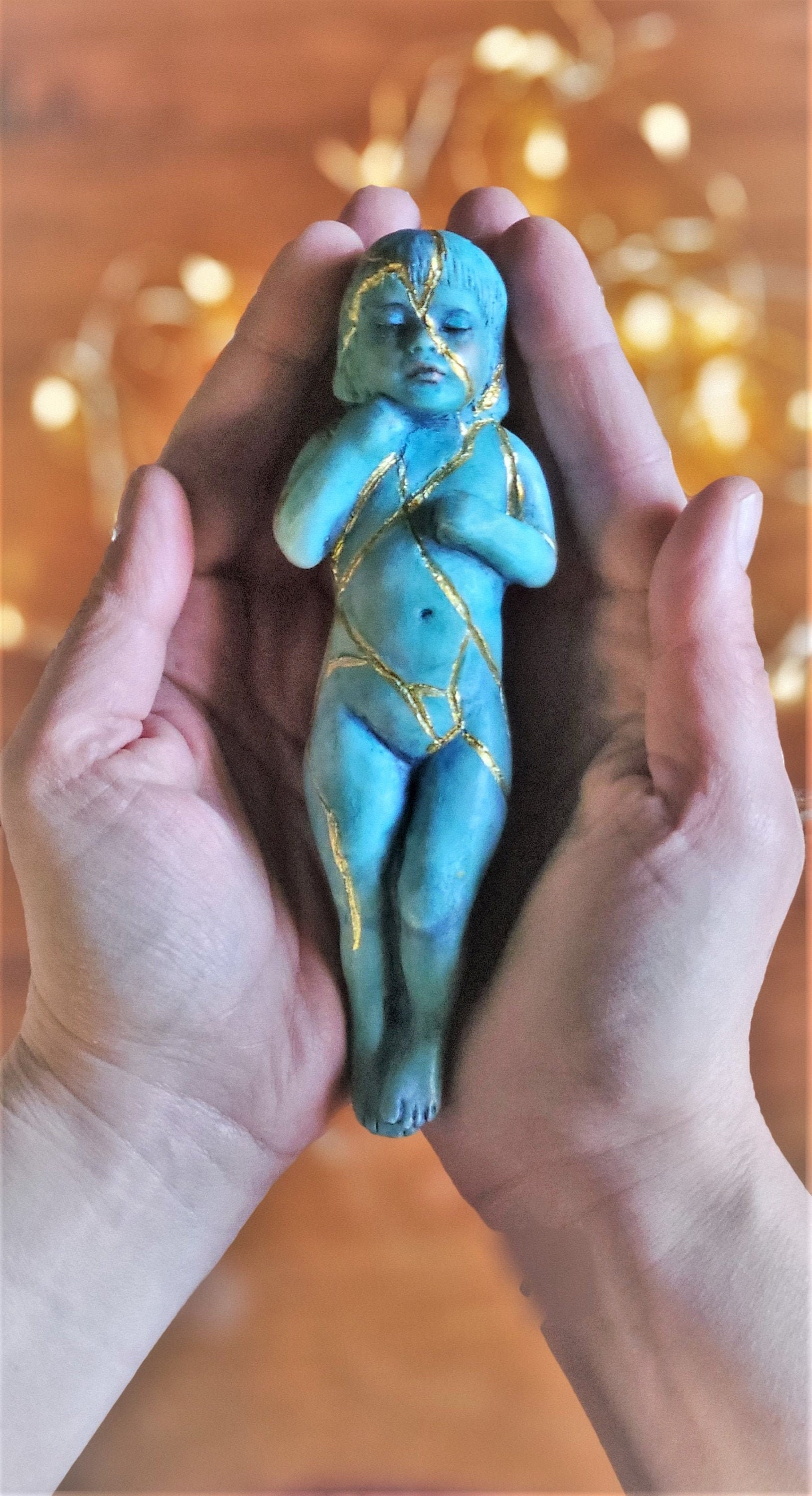 Kintsugi Child, Healing Sculpture, FREE Shipping, Limited Edition Sha…