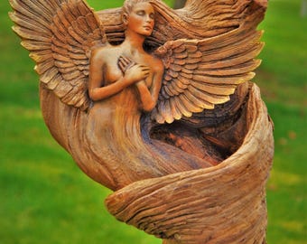 Art Card - Wings Unfolding Into the Sky by Shaping Spirit, Healing Gift & Home Decor