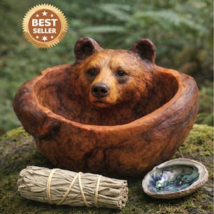 Spirit Bear Bowl Sculpture by Shaping Spirit – Protection, Healing & Intention, Home Decor