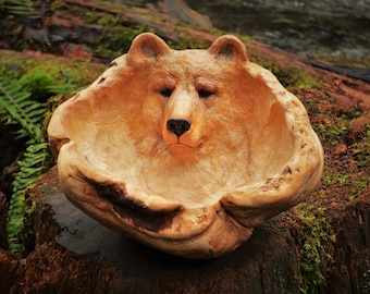 Bear Bowl | Wildlife Art Card | Nature Inspired Greeting Card
