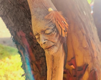 Sacred Wooden Talking Stick | Spiritual Healing