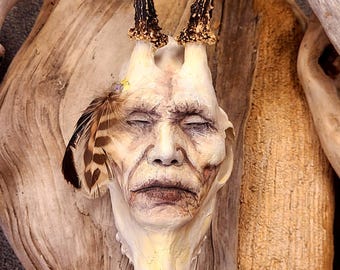 Honouring Death – Sacred Spirit Skull Sculpture | Symbol of Transition, Reverence & Ancestral Wisdom