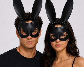 Bunny Style Gesichtsmaske | Gothic Cosplay Kopfschmuck, Halloween Party Accessoire