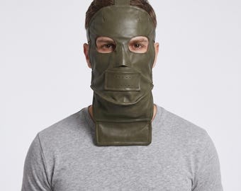 Kunstleder Cosplay Maske | Voll Kopf Kostüm Maske | Halloween Maskerade Maske | Unisex Party Zubehör