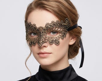 Venezianische Spitze Maskerade Maske | Elegante Halbe Gesichtsmaske | Florale Augenmaske für Parties | Cosplay Kostümzubehör | Karneval Maske