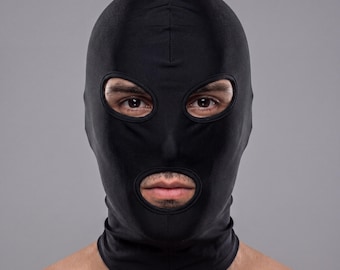 Schwarze Balaclava Haubenmaske | Cosplay, Ski fahren, Streetwear, Festival Wear