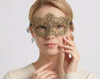 Spitze Maskerade Maske | Venezianische Augenmaske, Kostüm-Accessoire, Schleifenband