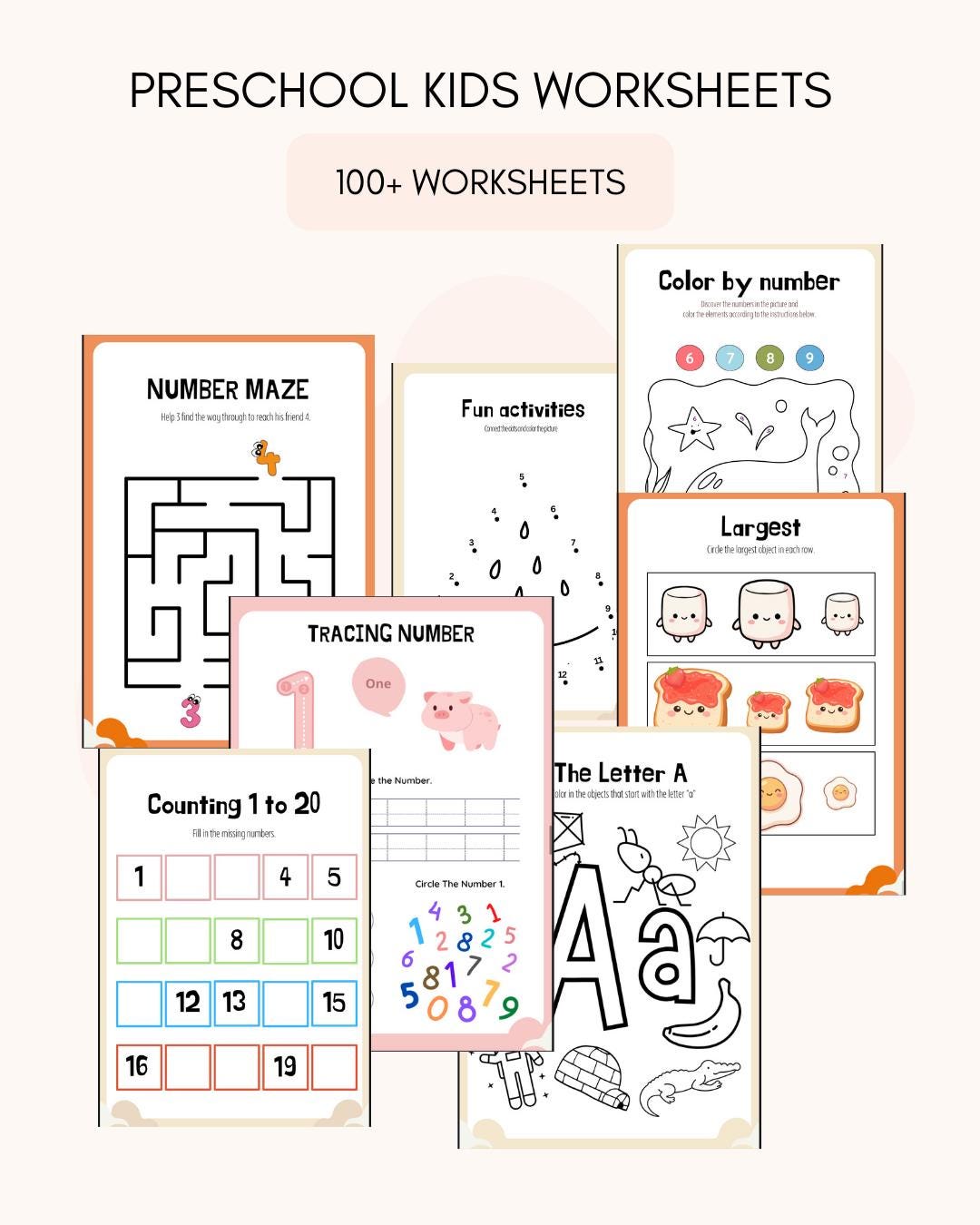 ABC Tracing Worksheets for Kids | Alphabet & Numbers Printable