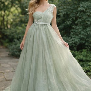 sage green one shoulder bow detail midi dress Pontee One Shoulder Pleated Midi Dress - Sage Green main image 0