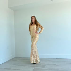 open lace back dress Mac Duggal Sequin-embellished Open-Back Gown main image 1