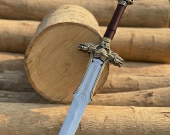 Hand-Forged Fantasy Medieval Sword | Full Tang Stainless Steel Decorative Collectible | Cosplay & Christmas Gift for Him