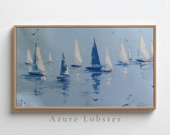 Nautical Sailboat Regatta Samsung Frame TV Art Coastal Decor (Digital Download) 69