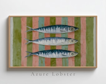 Three Sardines Frame TV Art Coastal Nautical Wall Decor (Digital Download) 9