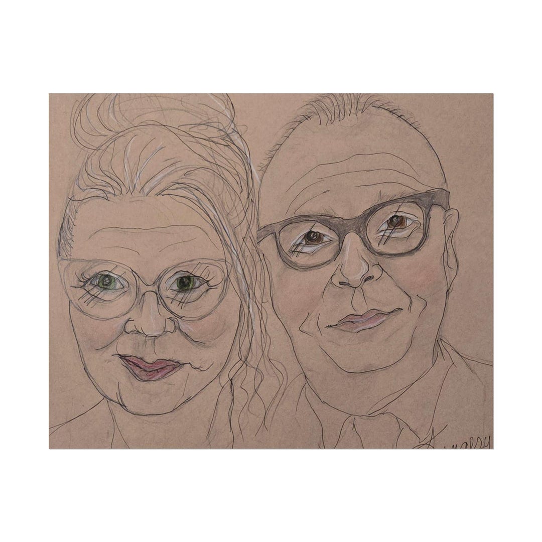 Graphite Portrait of a Couple Created on Poster-quality Paper - Etsy