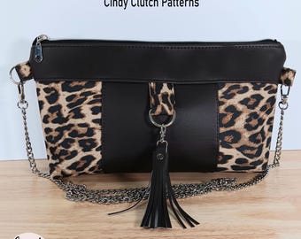 Tewan Clutch PDF Sewing Pattern, Crossbody Clutch, Evening Handbag