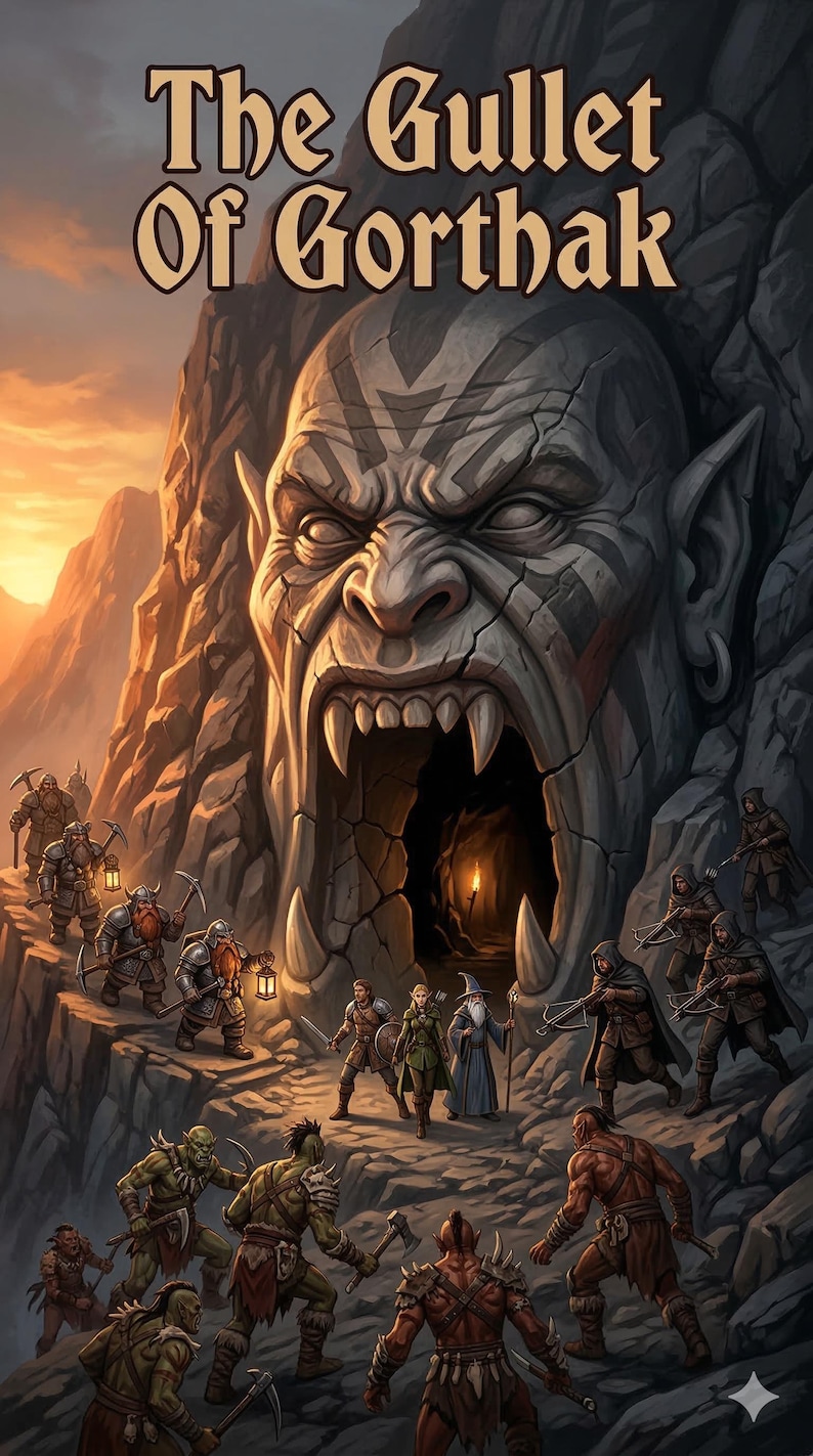The Gullet of Gorthak D&D 5e Dungeon Crawl, Tomb Exploration, Faction ...