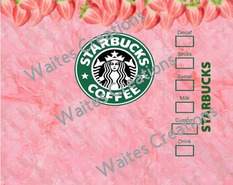 Starbucks Pink Drink Tumbler Wrap PNG