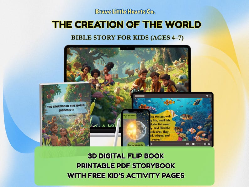 Creation of the World Bible Storybook for Kids Ages 4-7 | Christian ...
