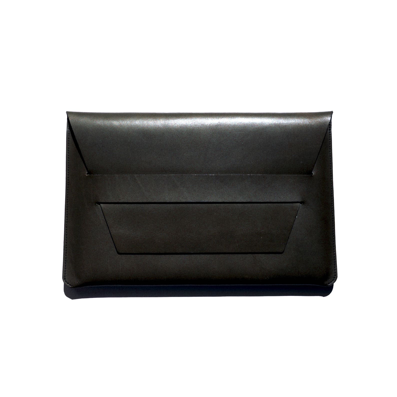 Leather LAPTOP CASE BLACK Minimalist Laptop Case Laptop Etsy