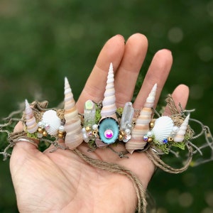 Baby Mermaid Seashell Headband: First Birthday Crown, Photo Prop