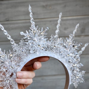 Snow Queen Snowflake Crown, White Witch, Ice Queen Headpiece, Frozen  Headband, Costume, Winter Goddess Headdress, Solstice, Icicle, Frozen. -  Etsy India