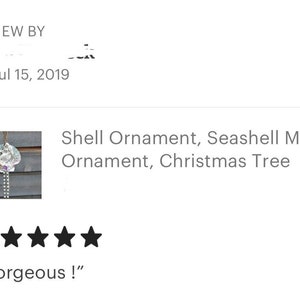 Christmas Tree Ornament, Shell Ornament, Seashell Mermaid Ornament, Coastal Christmas Tree, Holiday Beach Decor, Gift for Mermaid Lover. image 7