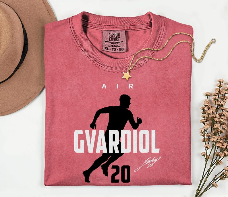 Comfort Colors® Air Gvardiol 20 Soccer Player Tribute Graphic Tee, Croatia Football Star Signature Design, 2026 World Cup Fan Unisex T-Shirt image 14