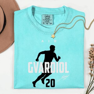 Comfort Colors® Air Gvardiol 20 Soccer Player Tribute Graphic Tee, Croatia Football Star Signature Design, 2026 World Cup Fan Unisex T-Shirt image 4