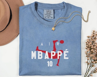 Comfort Colors® Air Mbappe #10 Shirt, France Star Player Soccer Gift World Tournament 2026 Graphic Tee, Football Bycicle Kick Unisex T-Shirt