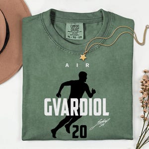 Comfort Colors® Air Gvardiol 20 Soccer Player Tribute Graphic Tee, Croatia Football Star Signature Design, 2026 World Cup Fan Unisex T-Shirt image 9