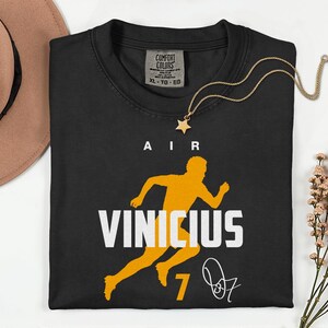 Comfort Colors® Air Vinicius #7 Soccer Player Tribute Graphic Tee, Brazil Football Star Signature Design, 2026 World Cup Fan Unisex T-Shirt image 2