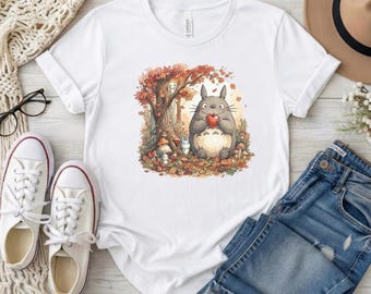 Autumn Forest Spirit Shirt Fall Cottagecore Woodland Graphic Cozy Nature Inspired Whimsical Tee
