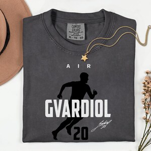 Comfort Colors® Air Gvardiol 20 Soccer Player Tribute Graphic Tee, Croatia Football Star Signature Design, 2026 World Cup Fan Unisex T-Shirt image 7