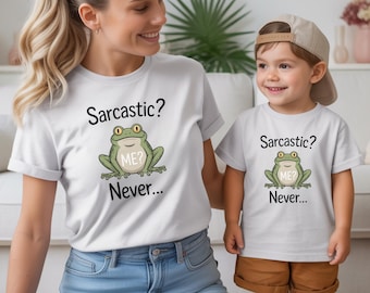 Sarcastic Frog Shirt, Funny Toddler Graphic Tee, Kids Humor T-Shirt, Sassy Frog Quote Top