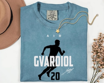 Comfort Colors® Air Gvardiol 20 Soccer Player Tribute Graphic Tee, Croatia Football Star Signature Design, 2026 World Cup Fan Unisex T-Shirt