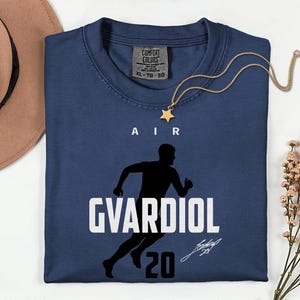 Comfort Colors® Air Gvardiol 20 Soccer Player Tribute Graphic Tee, Croatia Football Star Signature Design, 2026 World Cup Fan Unisex T-Shirt image 10