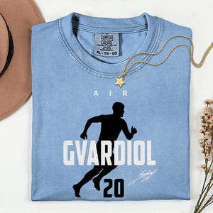 Comfort Colors® Air Gvardiol 20 Soccer Player Tribute Graphic Tee, Croatia Football Star Signature Design, 2026 World Cup Fan Unisex T-Shirt image 13