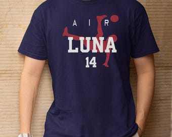 T-shirt graphique de football de style animé Air Luna #14, inspiré du tournoi mondial des États-Unis 2026, cadeau de footballeur joueur vedette des États-Unis T-shirt unisexe