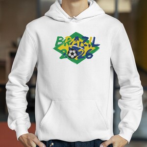 Drapeau du Brésil animé hommage pour les fans t-shirt graphique, design inspiré du tournoi du monde de football, cadeau de sport pour supporters de football T-shirt unisexe image 10