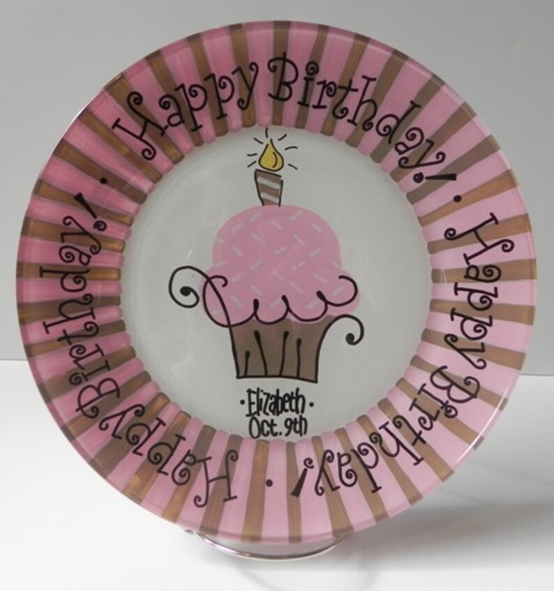 Happy Birthday Plate Etsy