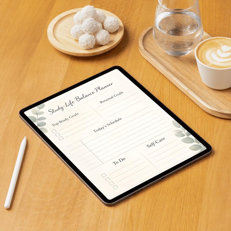 Study Life Balance Planner Printable | Student Time Management ...