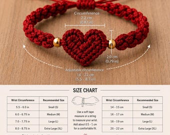 Macrame Heart Bracelet Pattern PDF, Beginner Step-by-Step Tutorial